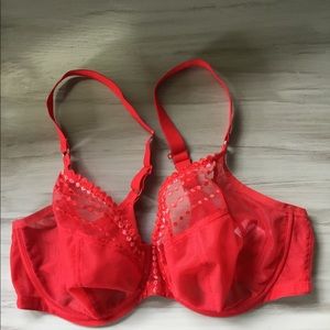 Elomi Bra, 36G, Red